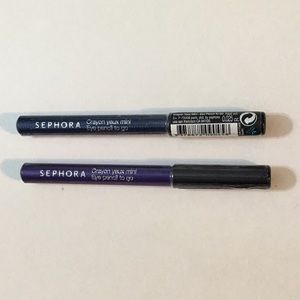 Set of 2 Sephora mini eye pencils to go: 05 fresh violet & 06 night blue